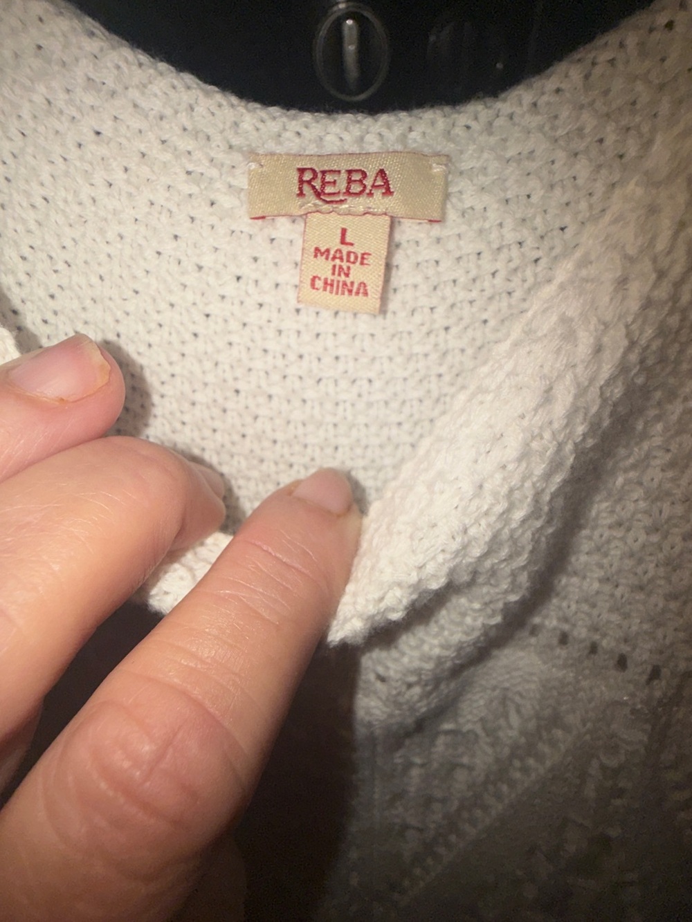 Reba Off-White Textured Knit dress